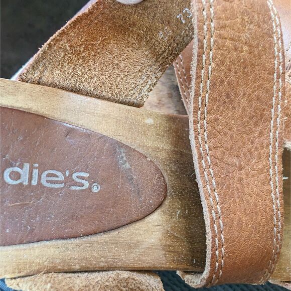 Chunky Wedge Heel Y2K Candies Tan Hippie Punk Vintage Studded Size 7 - Picture 6 of 10